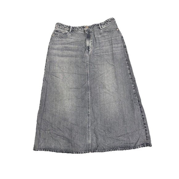 J. Jill Dresses & Skirts - J.Jill Soft Long Denim Midi Skirt Size 14 Y2K A-Line Grunge Chic Boho Street NEW